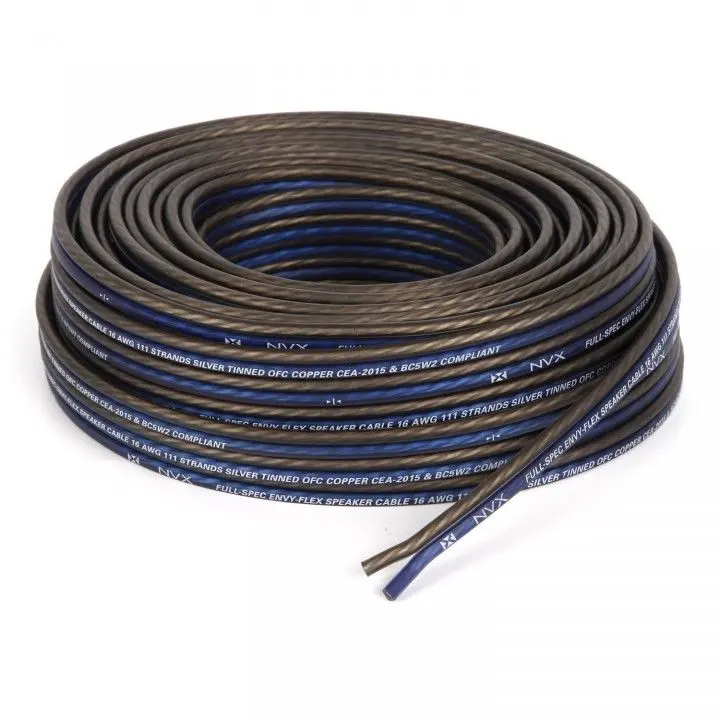 XWS1625 25 ft 16-Gauge EnvyFlex 100% Oxygen Free Copper Speaker Wire (Blue/Gray)