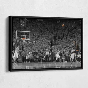 [SALE UP TO 43%] Kyrie Irving Poster, Game 7 Clutch Three Basketball Wall Art, NBA Sports Print for Office, Gym, or Game Room Decor [UNFRAMED]