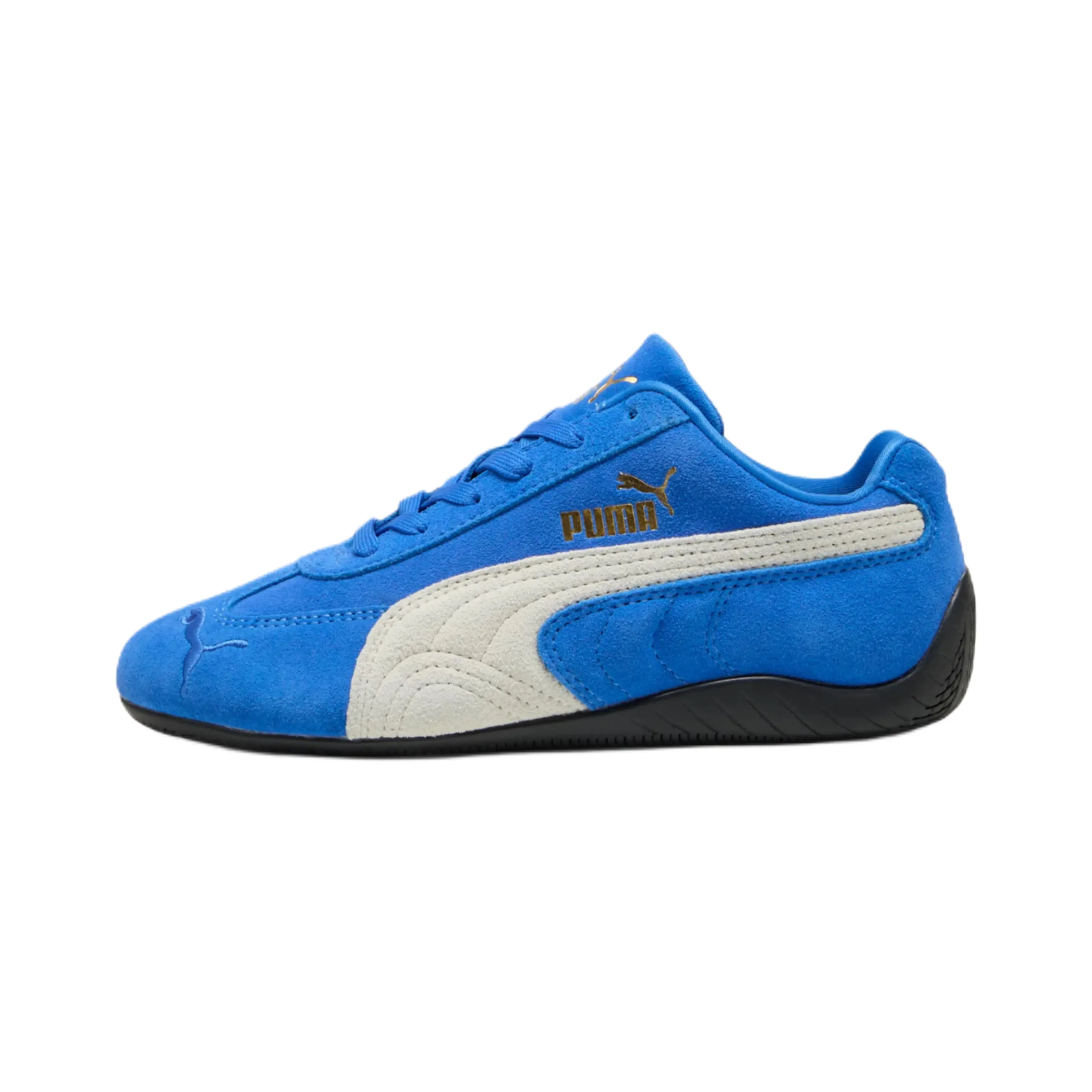 Puma Speedcat OG Youth & Women's Leather Shoes in Mountain Blue, Retro Motorsport All Day Sneakers with a Low Profile Sole for Daily Wear, Athletic Casual Sneakers, Rubber, Soft Blue Leather, Leather Upper