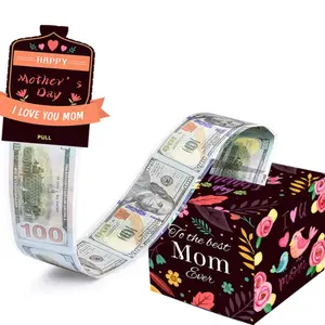 Mother's Day Money Gift Box, Paper Party Gift Box, Cash Storage Box, DIY Surprise Gift for Mom, Grandma, Nana