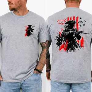 USA 250 Years Celebration Shirt, Modern Patriot 1776 2026 Tee, American Flag Heritage Top, Tactical Revolutionary Soldier Tee, Unisex Short Sleeve Tee, Graphic Streetwear T-Shirt