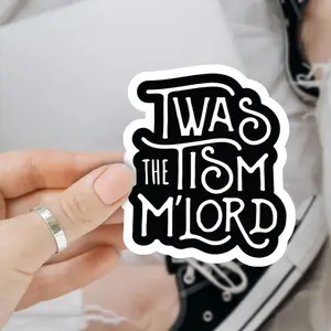 Funny Twas the Tism 3 inches Sticker, Waterproof Sticker for Laptop Water Bottle Book