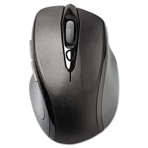 Kensington Pro Fit Mid-Size Contour Ergonomic Anti-Slip Small Wireless Cable-Free Right-Handed Mouse for Windows, Black, Contour Ergonomic Mouse, Small Wireless Mouse