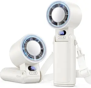 【WABCEI】Handheld Portable Fan, 199 Adjustable Speed Levels, Foldable for Summer Travel & Vacation Home Appliance