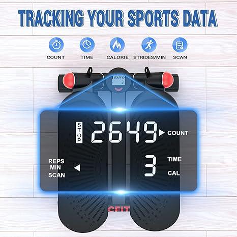 Steppers for Exercise at Home, Upgraded Stair Stepper Machine with 10DB Super Quiet, Air-Powered Mini Stepper with Resistance,Air-Powered Twist Stepper for Full Body Workout