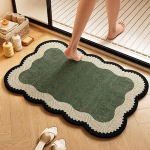 Non-Slip Bathroom Mat, Quick-Dry Absorbent Kitchen & Bath Entrance Rug, Durable Shower Room Accessory, Ca Prop 65 Compliant