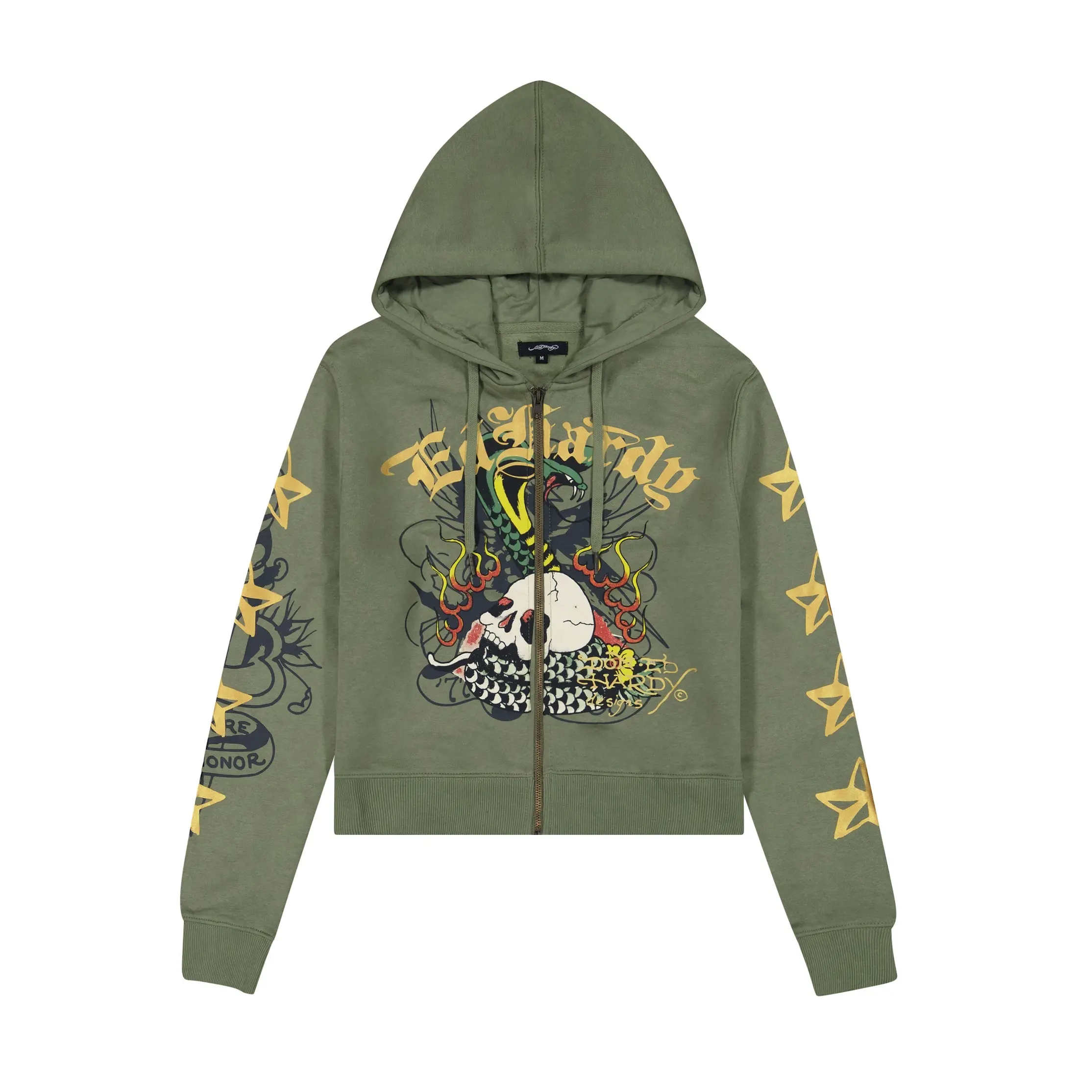 ED HARDY WOMEN COBRA FLAME ZIP HOODIE