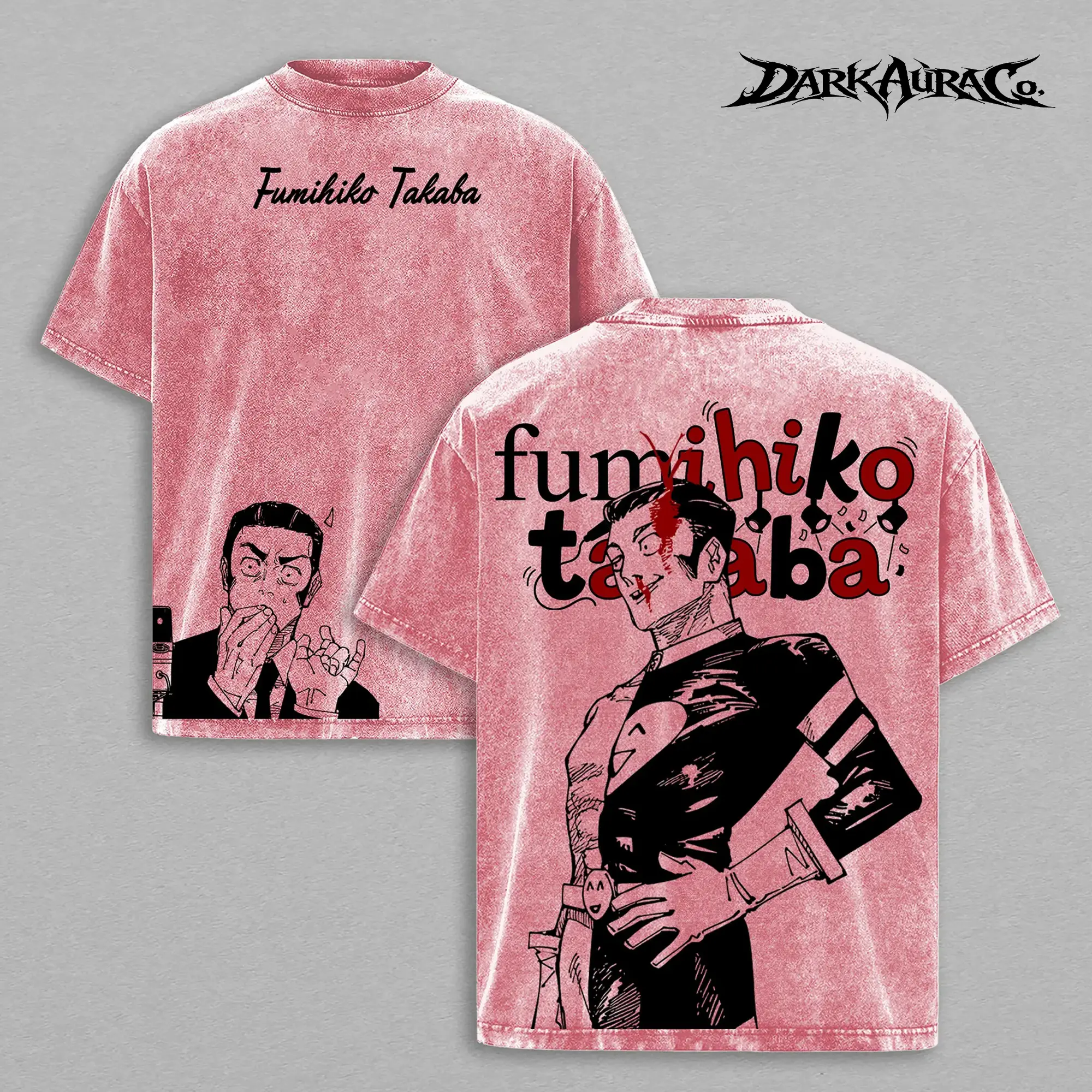 Fumihiko Takaba Washed Graphic T-Shirt, Jujutsu Kaisen Culling