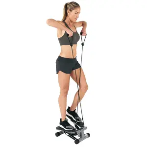 Home mini stepper with resistance bands, stair step exercise machine, full-body cardio equipment, optional smart stepper, compatible with the SunnyFit app.