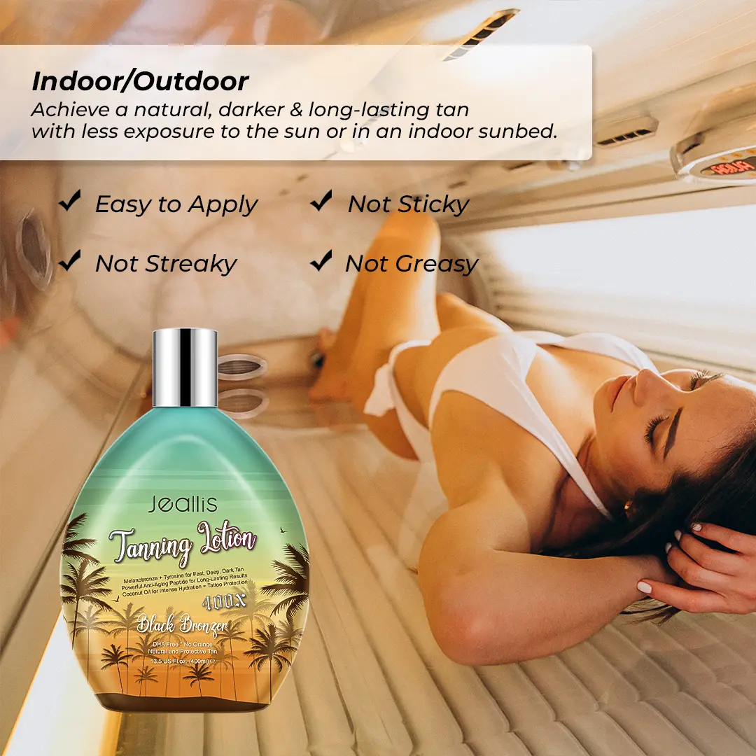 Jeallis Tanning Lotion For Outdoor Sun and Tanning Beds 400ml