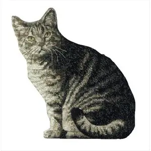 212 MAIN Kitty Corner Shaped Tapestry Pillow - Jacquard Weave Poly-Cotton Cushion with Recycled Fill, Whimsical Outdoor Furniture Decor Accessory, 16x11 in Cushion Covers