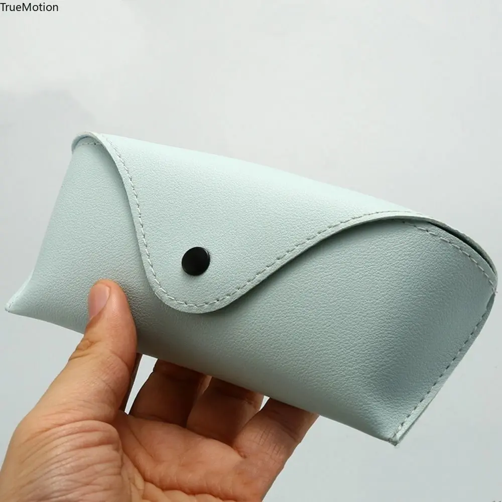 Solid Color PU Leather Glasses Case, High-end Pressure Resistant Sunglasses & Myopia Glasses Protective Box pu travel essentials  leather glasses pouch  sunglasses pouch  glasses holder