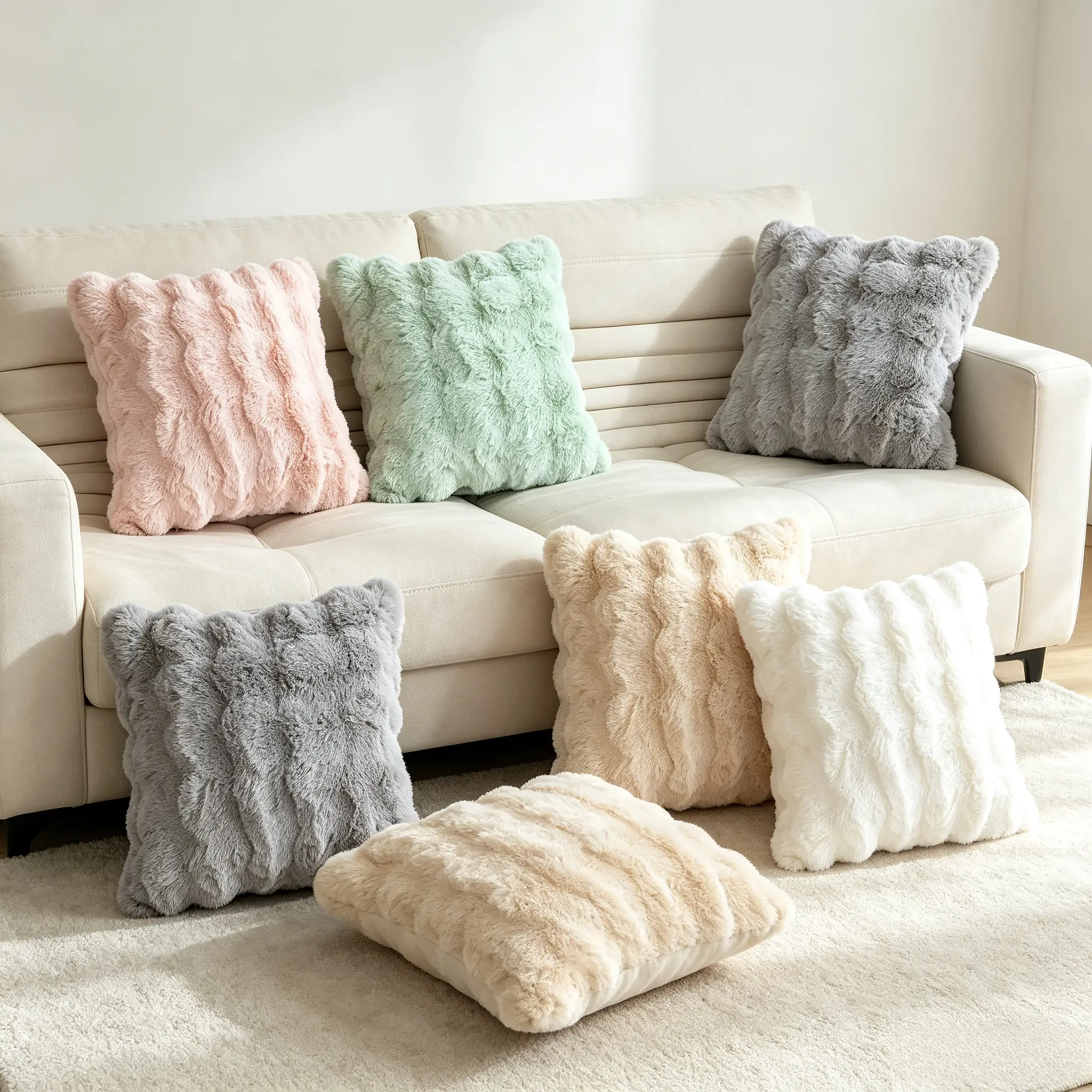 Buy 1 Get 1 FREE  Plush Throw Pillow - Comfortable Accent Pillow with Removable Machine-Washable Cover for Home Decor