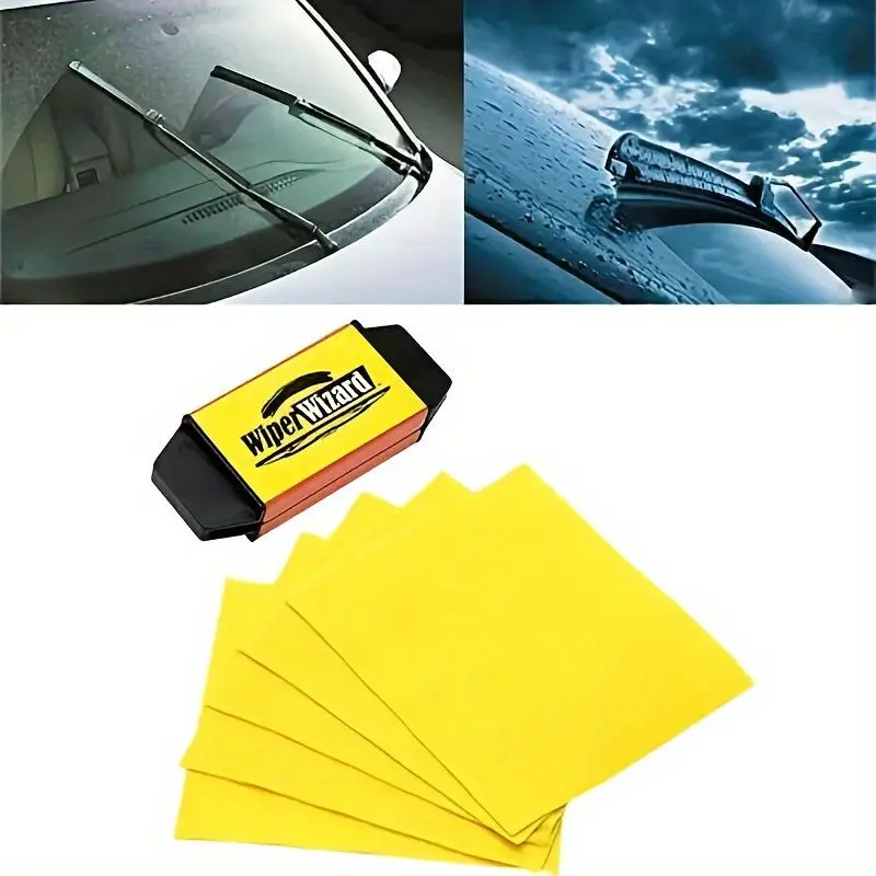 1set Car Wiper Restorer, Cleaning Wiper Guide Blade Repair Brush, Automobile Parts, Intelligent Maintenance Car Wiper, Car Detailing Tools