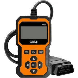 OBD2 Scanner V410  Diagnostic Tool - Auto Code Reader for  , Engine Fault Code Reader Scan Tool with Live Data/Freeze Frame & Fix Suggestions Orange and Black