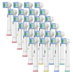Electric Toothbrush Replacement Brush Heads for Oral  Basic Cleaning B toothbrush nozzle BristlesD100 D25 D30 D32 4739 3709 3744/20PCS/16PCS/8PCS Replaceable Brush Heads