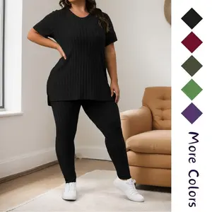 Women's Plus Size Two Piece Outfits Sweatsuits Sets Long Sleeve Hoodies Tracksuit Lounge Sets