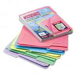 Esselte Pendaflex  Printed Notes Folders with Fastener 1/3 Cut Top Tab Letter Assorted 30 Pack