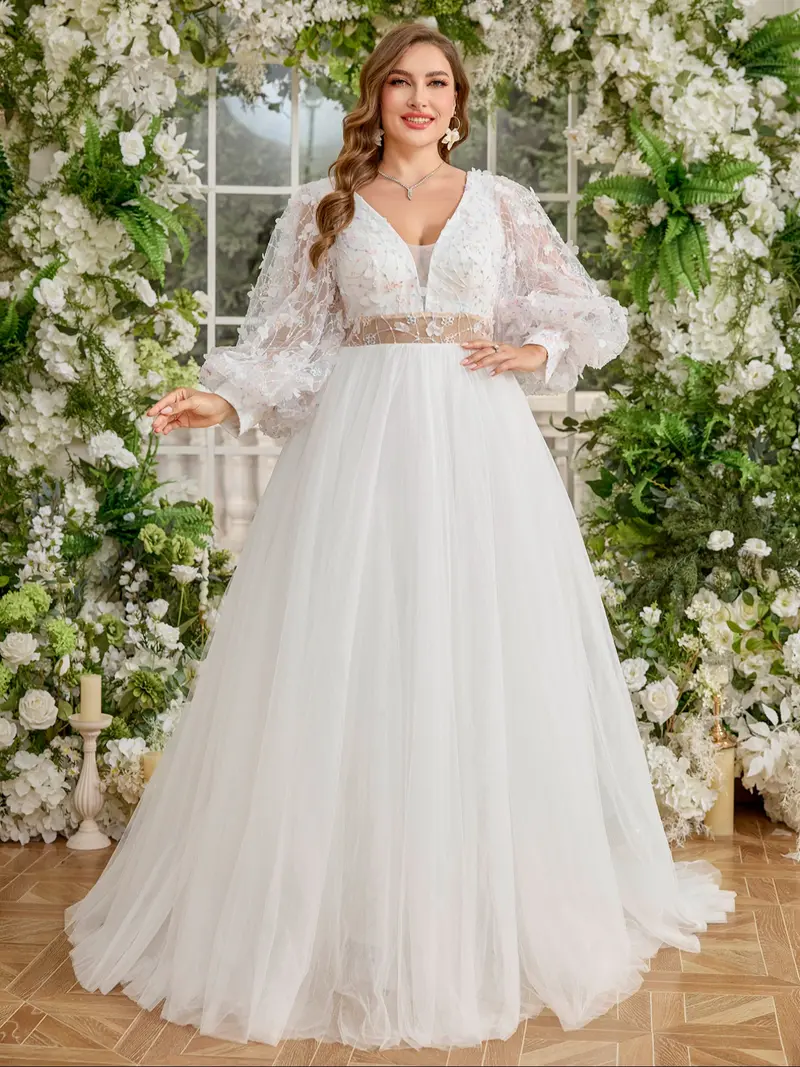 v neck wedding gown - TikTok Shop v neck wedding gown - TikTok Shop