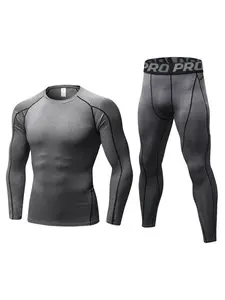 Men's Long Sleeve Thermal Underwear Set, Compression Garment, Warm Base Layer for Cold Weather, Winter Skiing Outdoor Gear, Sizes S-Xxl