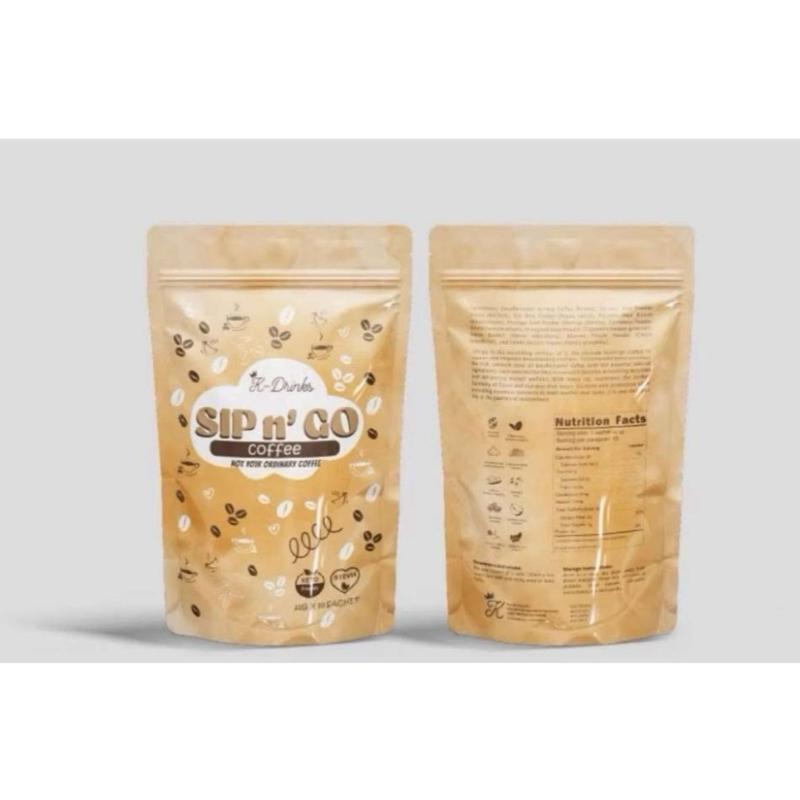 K-Drinks by Meldhen SIP n° GO Coffee - Keto-Friendly Instant Coffee Mix with Stevia | 22g x 10 Sachets