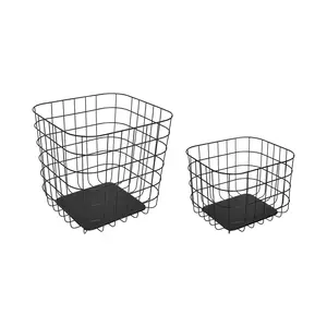 2-Pack (12-in W x 12.2-in H x 12.2-in D) White Steel Stackable Basket