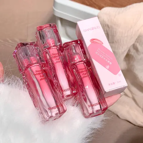 Long Lasting Lip Gloss, High Shine Gloss, 3 Counts Moisturizing Lip Glaze, Glossy Lip Glaze Stick, Plumping Tinted Lip Oil, Liquid Lipstick for Girls & Women, Makeup