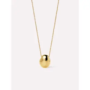 Gold Pendant Necklace - Pebble Mini
