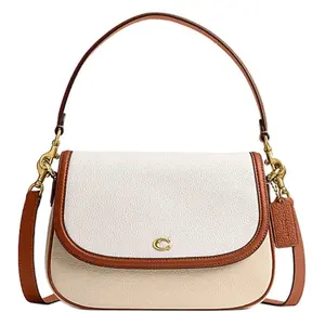 COACH Legacy 26 Two-Tone Logo Leather Shoulder and Handbag in Medium Size for Women with Ivory White Blend