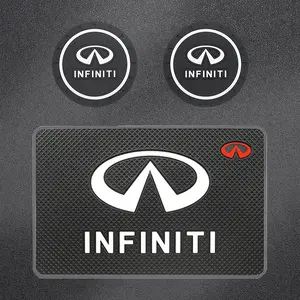 Car Interior Anti-Slip Mat Water Cup Holder Pad Universal Fit for Infiniti Q50 Q60 Q70 Qx50 Qx55 Qx60 Qx80, Multi-Model Car Accessory