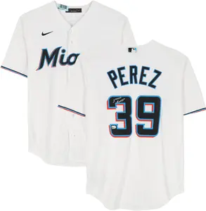 Eury Perez Miami Marlins Autographed White Nike Replica Jersey - Fanatics Authentic Certified