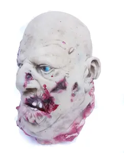 Grotesque Fat Severed Head Prop Life-Size Realistic Halloween Decoration in Latex & Foam 14x7x8 15oz for Haunted Houses & Horror Parties