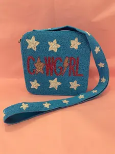 Cowgirl Stars Beaded Bag