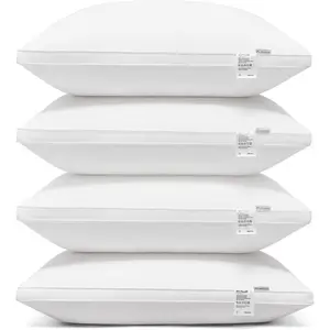 Cooling Bed Pillows for Sleeping 4 Pack, Luxury Hotel Quality with 3D Down Like Filling for Back, Stomach or Side Sleepers, Soft & Comfortable