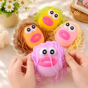 【Limited Time Deal + FS】Big Eye Sausage Mouth Squishy Toy – Stress Relief Fidget, Slow Rebound Soft Elastic Palm Grip For Boys Girls Stress Relief Squishy Toy Soft Elastic Palm Grip