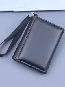 2026 New Simple PU Leather Keychain Wallet, Business Men Ultra-Thin Business Card Holder, Portable Anti-Loss ID Card Case