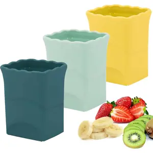 3Pcs Portable Strawberry Slicer Cup, Multi-function Fruit Vegetable Speed Cutter for Strawberry Egg Banana Mushroom Cucumber Kiwi Veggie Salad, Portable Kitchen Slicing Tool