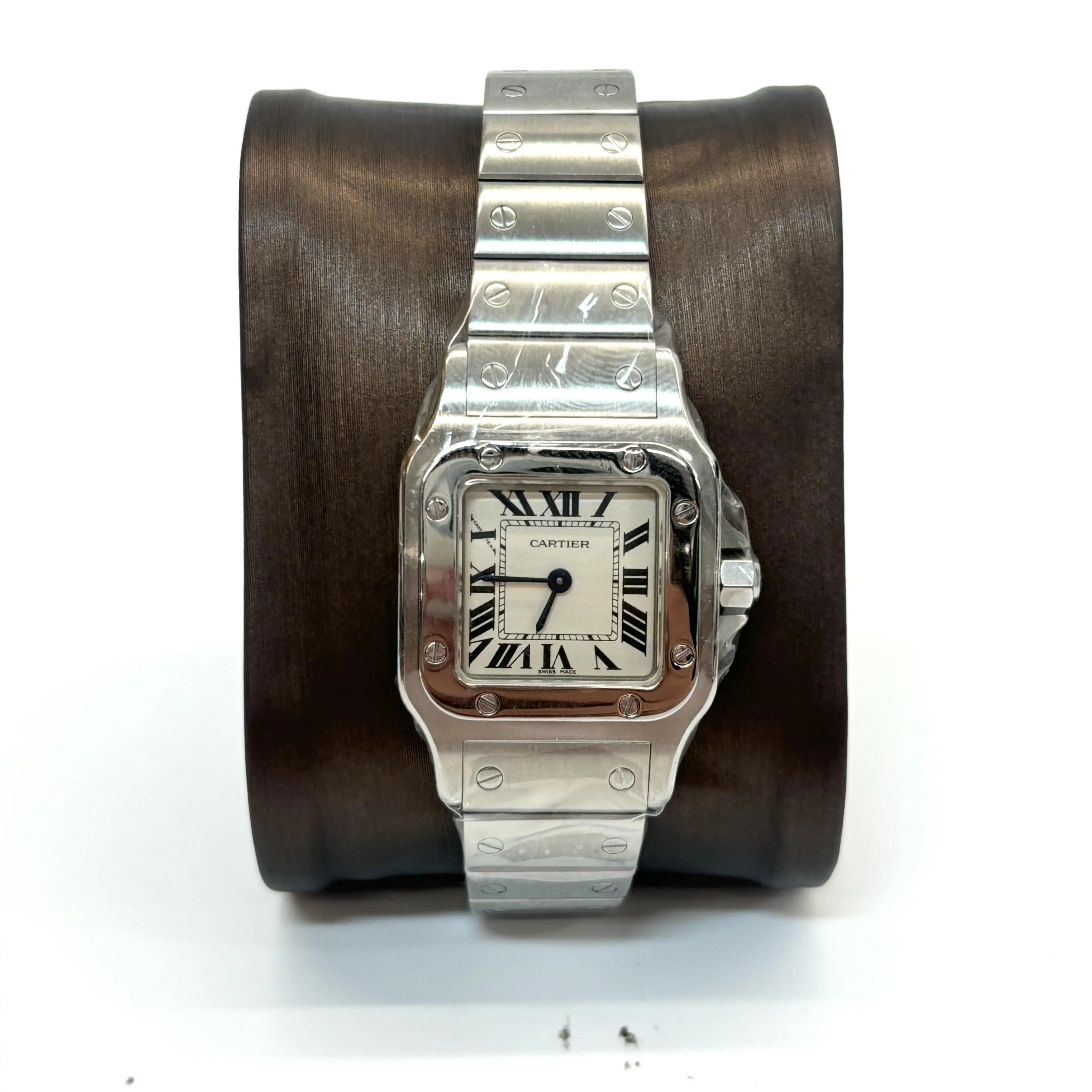 Cartier Santos Galbee Small Ladies Watch, Stainless Steel Bracelet, Square Dial, Quartz, Model W20056D6, N 23388601 Full set of accessories