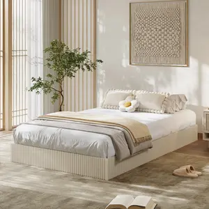 🪑Noise-Free Wood Platform Bed Frame | No Headboard, Easy Assembly, No Box Spring (Only Frame, No Mattress)