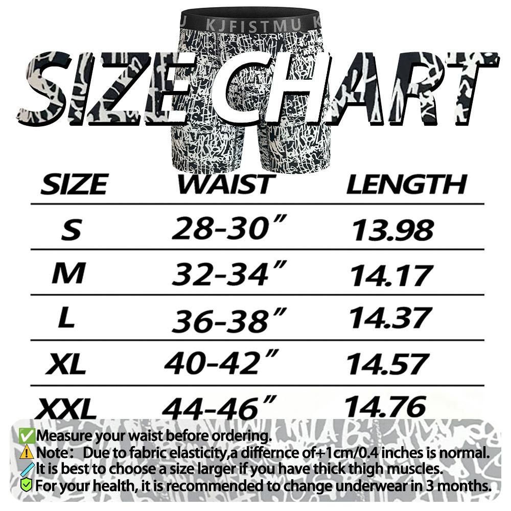 KJFISTMU Men's Boxer Briefs 12-Piece Random Set Autumn Clothing Breathable Antibacterial Fashionable Printed Graffiti Sport Underwear Comfortable Fitted Elastic Waistband Anti-Slip Soft Lightweight Fabric Menswear Bestie