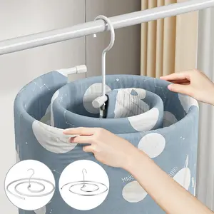 Rotating Spiral Drying Rack 1/2 Pack Multifunctional Sheet Quilt Hanger Windproof Space Saving Household Laundry Hanger For Balcony Home Use