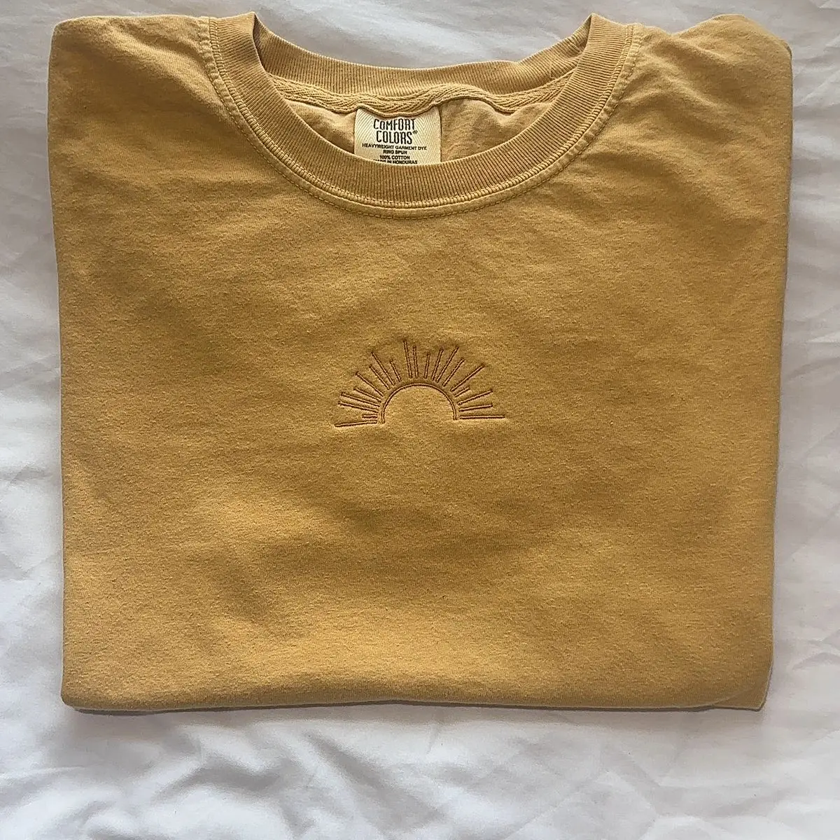 Sun embroidered comfort colors T-shirt Sun embroidered comfort colors T-shirt