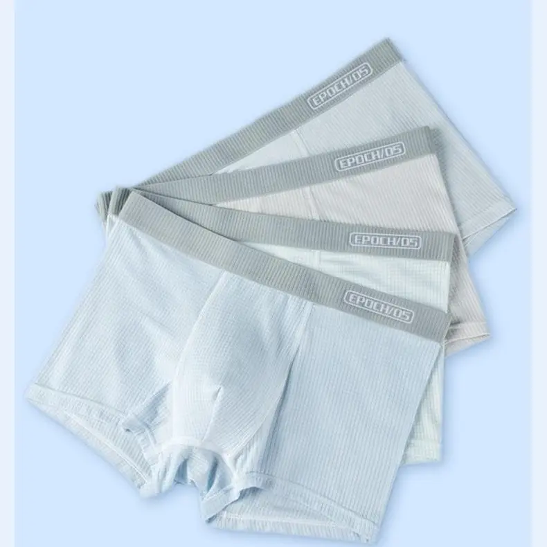 Underwear for ages 6 to 20Teen student Men's Briefs, Stretch Boxer Briefs for Everyday Activity, Soft and Comfortable, Non-marking, 4-Pack Menswear Plain the fit guy underwear