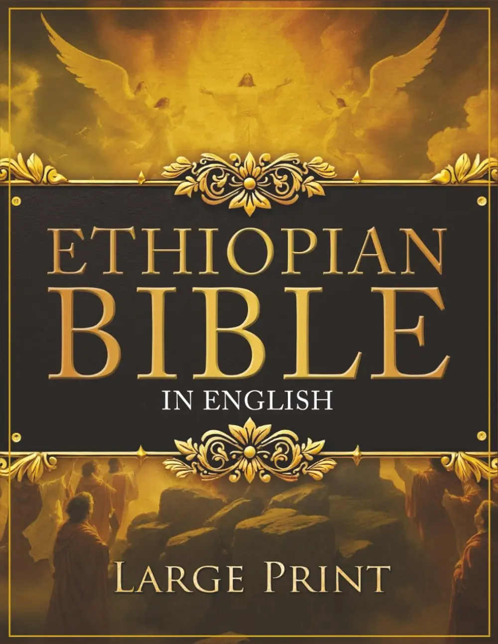 English Large Print 16-Point Font Ethiopian Bible Soft Cover Apocrypha Set - Gold, Definitive Rejected Apocrypha, Audios Narration, Jubilees, Enoch, Bel and the Dragon, 1-2-3 Meqabyan, 165 Bonus Digital Books, Gift for Sacred Text Enthusiasts, African Cul