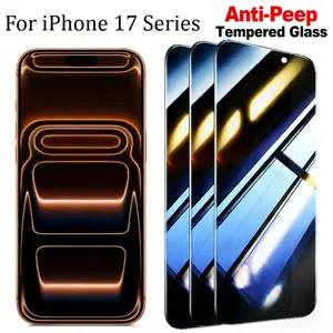 3pcs Full Coverage Protective Privacy Screen Protectors, Smartphone Compatible with iPhone 13/14/15/16/17 Pro/max Series, 9h Hardness, Scratch & Shatter Resistant