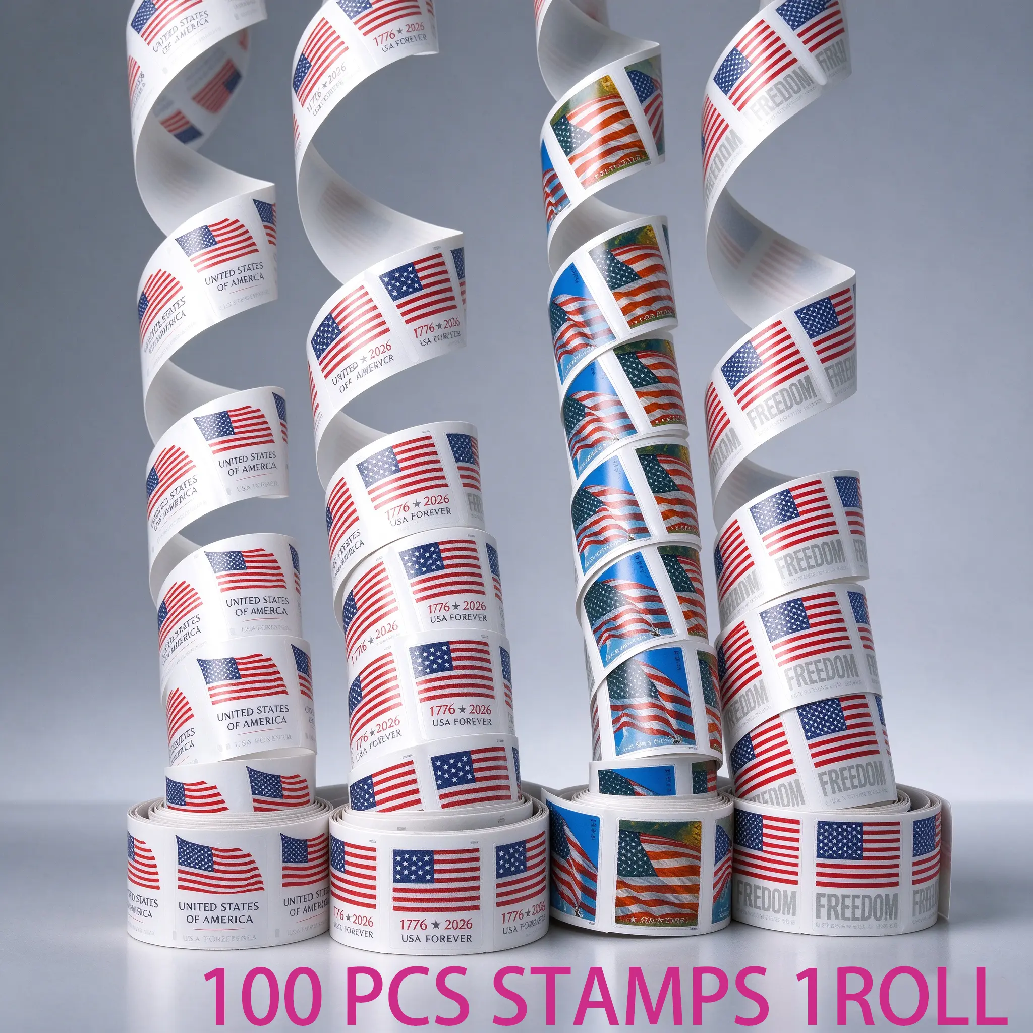 Forever build Flag 23-2026 1Roll Tabs Self-Adhesive Tab Easy to use simply peel for Crafting and Scrapbooking Projects