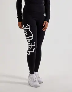 Womens Von Dutch Side-Logo Leggings