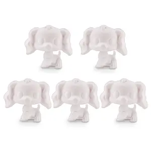 5Pcs White Base for Mini Pet Shop White Mold Blank Base Animals Figurine Cocker Spaniel Handmade DIY Paint Design Your Pet (Cocker Spaniel)