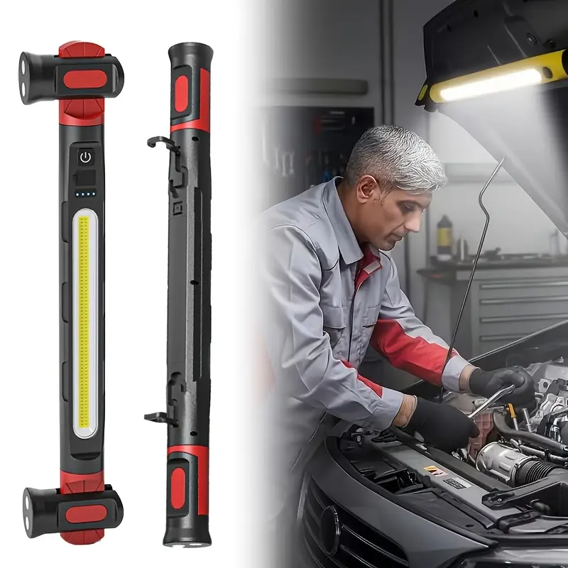 Magnetic Work Light, 3000LM Ultra Bright LED, Magnetic Light Bar with Hooks, 3000 Lumens, 3 Lighting Modes, Suitable for Auto Repair/ Mechanical Maintenance/ Garage Inspection