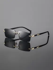Men's Metal Square Vintage Elegant Luxury Stylish Glasses, Lightweight Casual Fashion Eyewear for Daily Commute Business Travel Driving